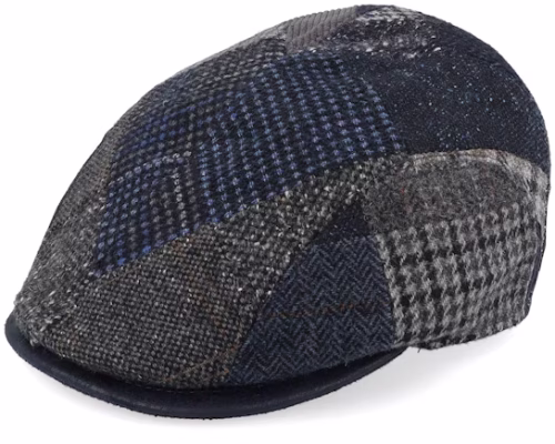 Smart Xtra 42 Wool Mix Blue Patch Flat Cap