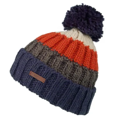 Wilhelm Bobble Hat - Navy Multi