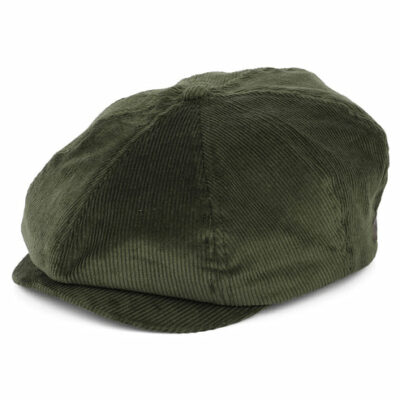 Brood Corduroy Newsboy Cap - Moss