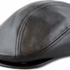 Premium Quality Genuine Leather Newsboy Cap