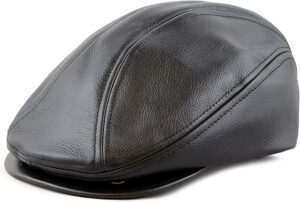Premium Quality Genuine Leather Newsboy Cap
