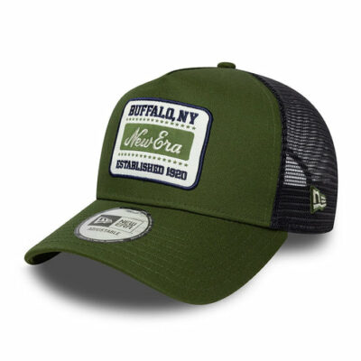 A-Frame Trucker Cap - NE Patch - Moss