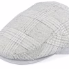 Jordan 41 LinenSilkWool Blue Check Flat Cap