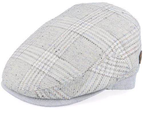 Jordan 41 LinenSilkWool Blue Check Flat Cap