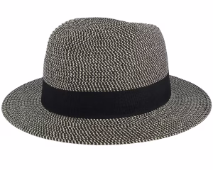 Paper Straw LinenBlack Fedora Hat