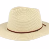 Wesley Packable Tan Fedora Straw Hat