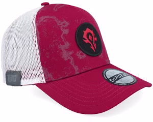 World Of Warcraft Cap RedWhite A-frame Trucker