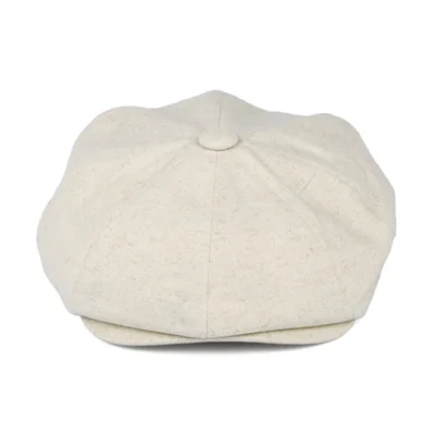 Cotton Linen Newsboy Cap Oatmeal