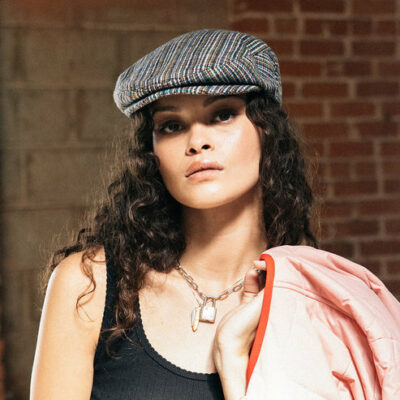 Hooligan Micro Houndstooth Flat Cap - Multi-Coloured