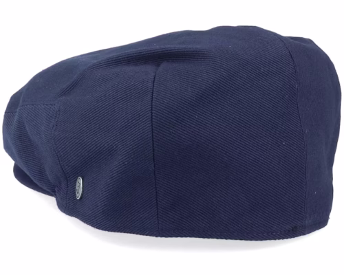 Cotton Navy Flat Cap