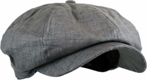 Men's Linen Applejack Newsboy Cap