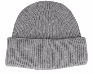Knit Beanie With Turn-up Smoke Gray Cuff