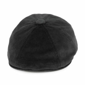 Hawker Corduroy Newsboy Cap - Black