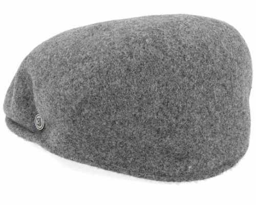 Classic Wool Charcoal Flat Cap