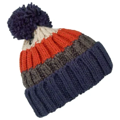 Wilhelm Bobble Hat - Navy Multi