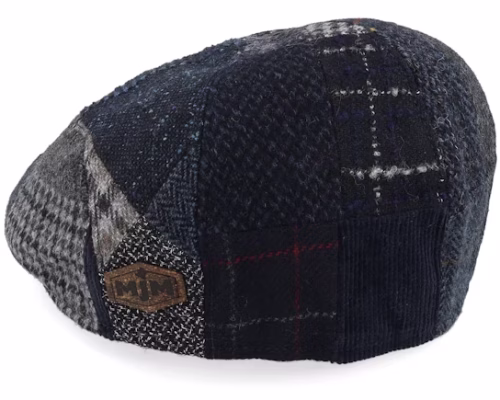 Smart Xtra 42 Wool Mix Blue Patch Flat Cap