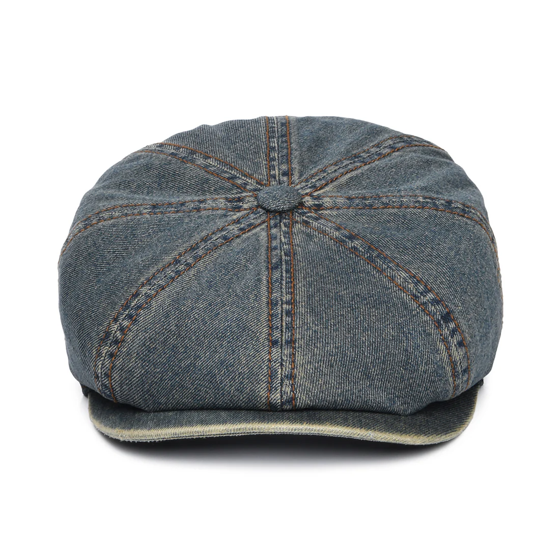 Denim Newsboy Cap - Washed Blue