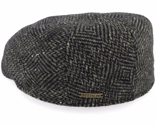 Ivy Cap Wool OliveBlack Flat Cap