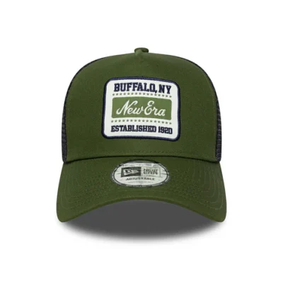 A-Frame Trucker Cap - NE Patch - Moss
