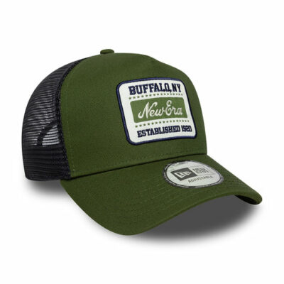 A-Frame Trucker Cap - NE Patch - Moss