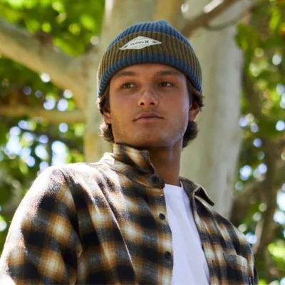 Paragon Beanie Hat - Blue-Brown