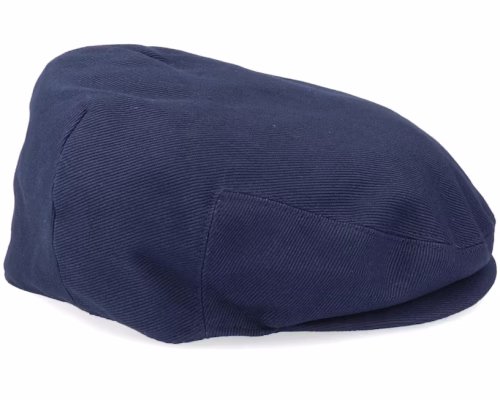 Cotton Navy Flat Cap