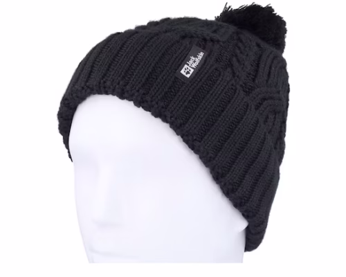 Pompom Beanie Black Pom