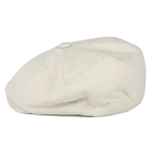 Cotton Linen Newsboy Cap Oatmeal