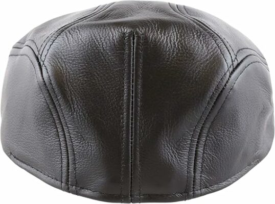 Premium Quality Genuine Leather Newsboy Cap