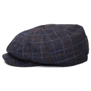 Tru Check Newsboy Cap - Blue-Multi