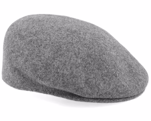 Classic Wool Charcoal Flat Cap