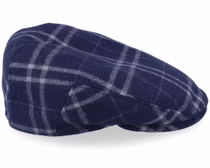 Carl Sr. Tartan Check Blue Flat Cap