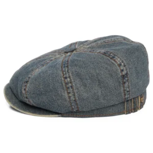 Denim Newsboy Cap - Washed Blue
