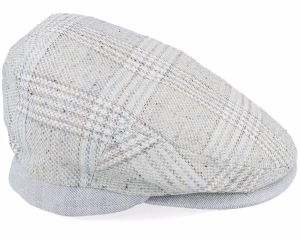 Jordan 41 LinenSilkWool Blue Check Flat Cap