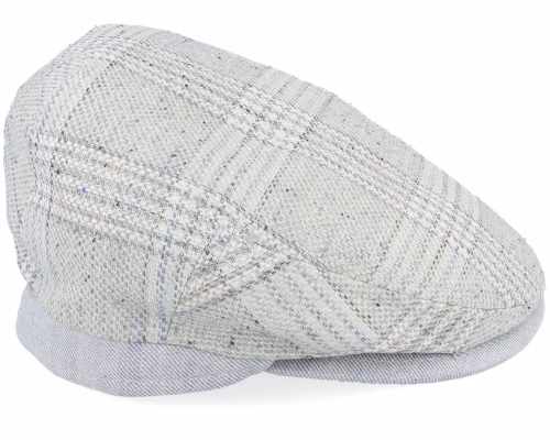 Jordan 41 LinenSilkWool Blue Check Flat Cap