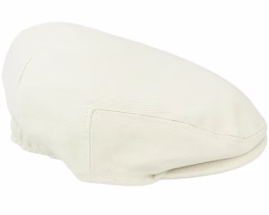 Cotton Beige Flat Cap