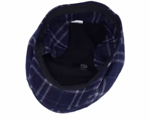 Carl Sr. Tartan Check Blue Flat Cap