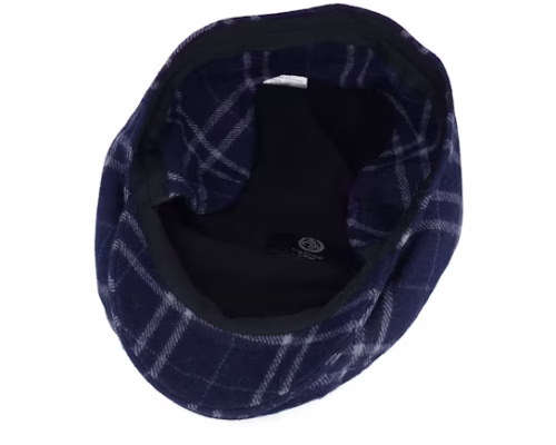 Carl Sr. Tartan Check Blue Flat Cap