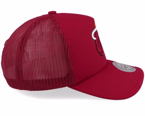 Miami Heat Evergreen Red A-frame Trucker