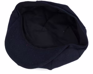 Navy Heringbone Newsboy Cap
