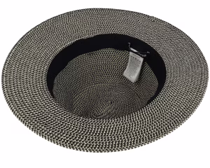 Paper Straw LinenBlack Fedora Hat
