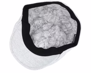 Pax Sixpence Light Grey Melange Flat Cap
