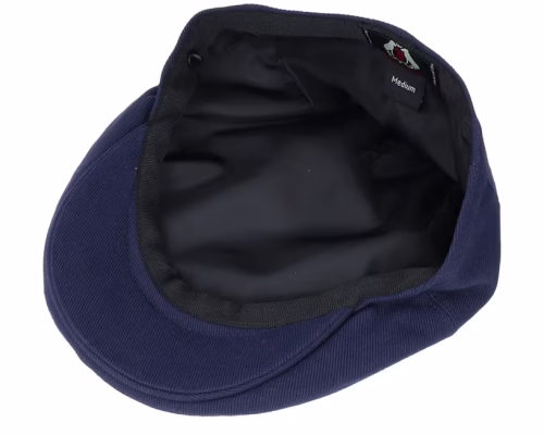 Cotton Navy Flat Cap