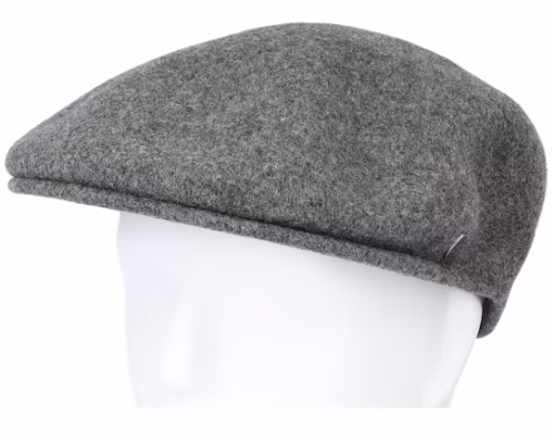 Classic Wool Charcoal Flat Cap