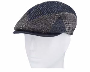 Smart Xtra 42 Wool Mix Blue Patch Flat Cap