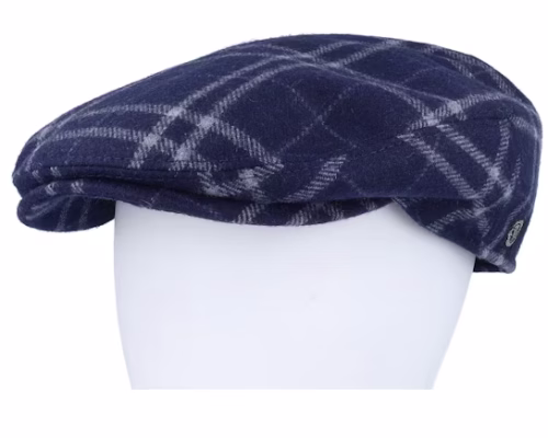 Carl Sr. Tartan Check Blue Flat Cap