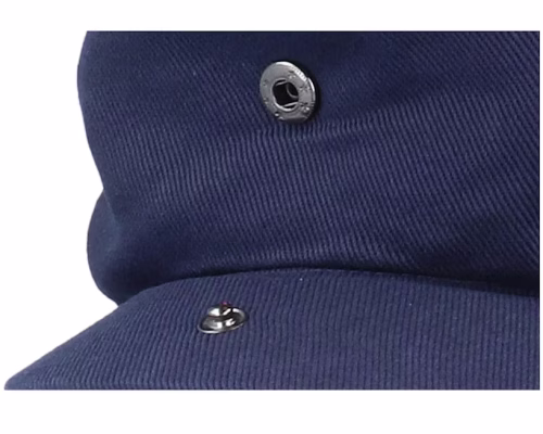 Cotton Navy Flat Cap