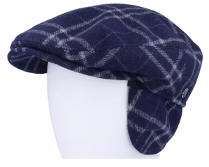 Carl Sr. Tartan Check Blue Flat Cap