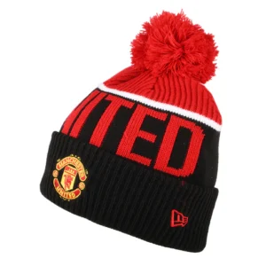 Manchester United FC Bobble Hat - Sport - Black-Scarlet