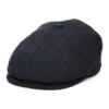 Claymore Wool Blend Newsboy Cap - Navy Blue